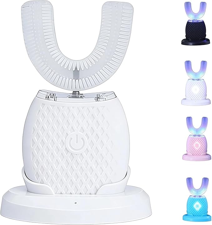 Ultrasonic Toothbrush, U-Shaped Toothbrush with Automatic Brushing Technology - 360° Fast-Cleaning whitening Toothbrush, Gentle on Teeth, Innovative Design Suitable for Everyone