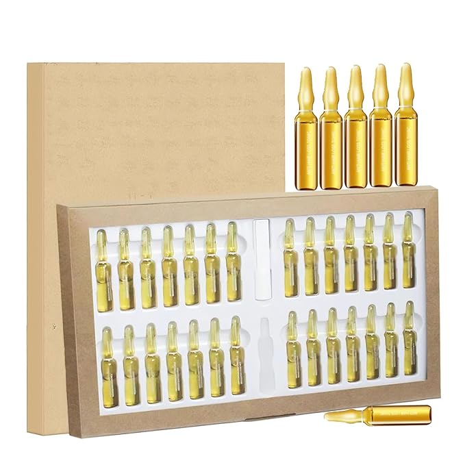 Stem Cell Complete Hair Growth Cycle Solution 2.0, Stem Cell & Multi-peptides Serum Ampoules for HairGrowth, Deep Repair for Thicker and Fuller Hair