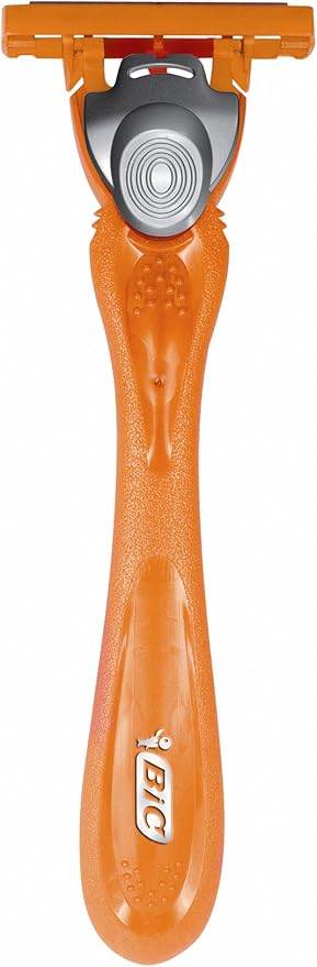 Bic 3 Hybrid Men's Triple-Blade Razors, Pack with 1 Handle + 6 Refills - Lubricating Strip with 3 Blades and Pivoting Head for a Smooth, Precise Shave