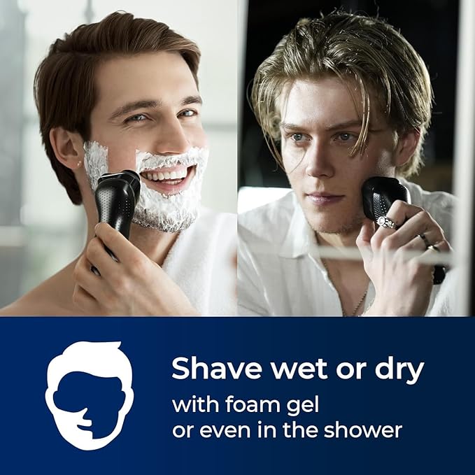 rategist 3-in-1 Electric Razor for Men: One Touch Acceleration, IPX7 Waterproof Razors for Men, USB-C Rechargeable Electric Shavers for Men - 4D Floating Blades, Wet or Dry
