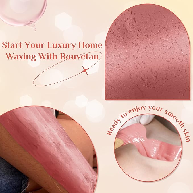 Hard Wax for Hair Removal, 1.1lb/17.6oz, Sensitive Skin wax Beads for Face, Legs, Armpit, Brazilian, Bikini and Full Body at Home, Natural and Gentle Waxing Beads (Rose)