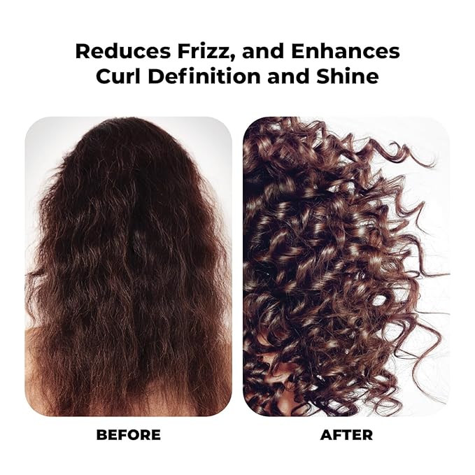Curly Hair Shampoo & Conditioner Set – Hydrating Curl Shampoo & Conditioner for Curly & Wavy Hair for Women & Men – Sulfate-Free Frizz Control & Moisture for Defined, Softer Curls – 8 fl oz