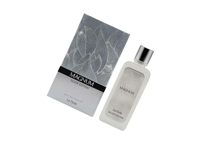 La Fede Magnum Silver Edition Arabian Perfume for Men 100ML (3.4 OZ),Eau De Parfum Spray, Long Lasting Perfume, Enjoy the Luxurious & Sophisticated Fragrance With Fruity Scent for All Occasions