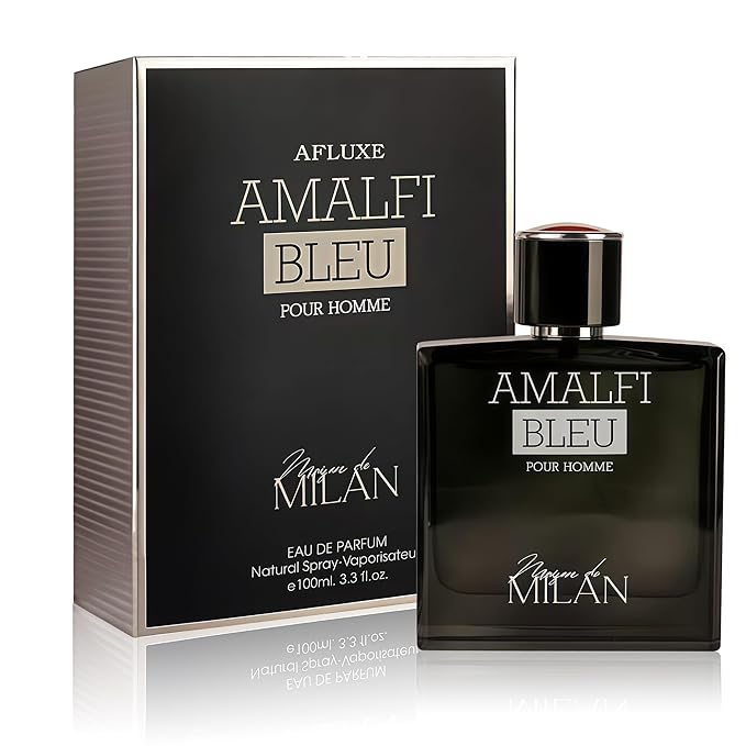 AMALFI BLEU, Men's Cologne Gift, Long Lasting EDP, Aura of Elitism & Modern Style, Perfume for Business, Commute and Casual Use, 3.4 Fl Oz