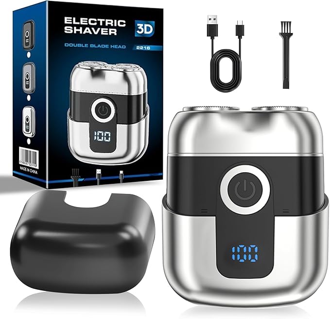 Electric Foil Shavers for Men, Mens Electric Razor Mini Shaver, Beard Trimmer for Men with Pop Up Trimmer,USB-C Fast Rechargeable - Lightweight Handheld Design for Travel & Home