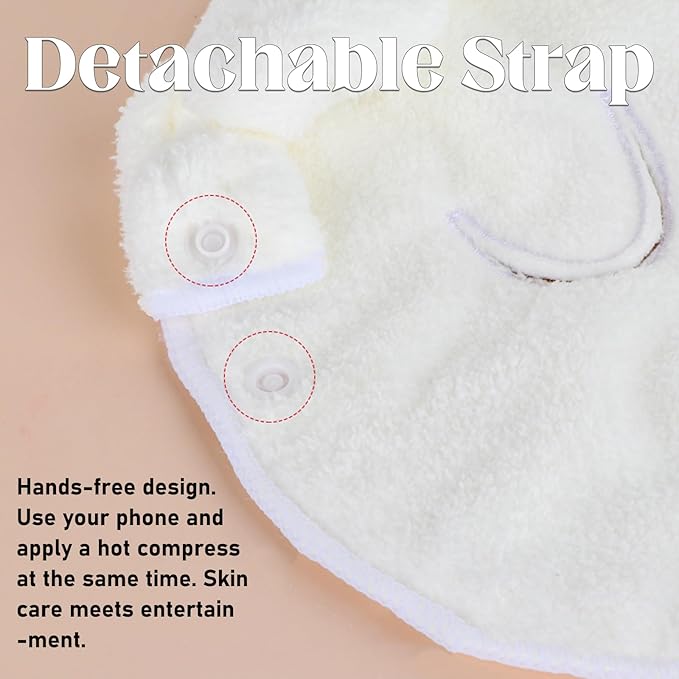 Elitzia Face Mask Microfiber Hot & Cold Compress Face Towels Skin Care Double-Layer Hands-Free Facial Steaming & Pore Care Breathable Fast-Absorbing Skin-Friendly SPA Beauty Salon for Women Men ETD24