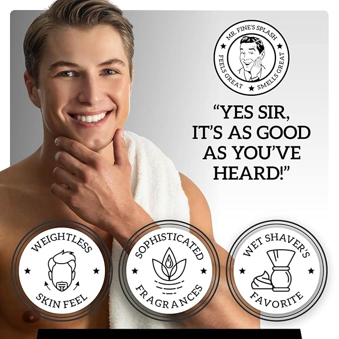 Fine Men's Aftershave - L'Orange Noir Fragrance, Soothing & Toning Post Shave Balm, Calms Razor Burn, Classic Barbershop Feel, Alcohol-Based Formula, Gentle for All Skin Types, 100ml