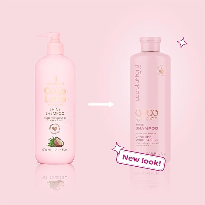 Lee Stafford Coco Loco Shine Hair Shampoo | Cleanser For Hair Shine Smooth Silky Hair | Nourishing Shampoo | Breakage Control
