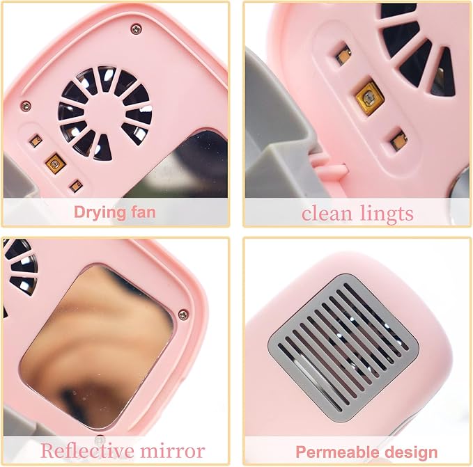 Toothbrush Travel Cover, Toothbrush Travel Case With Air Drying Function, Rechargeable Portable Toothbrush Travel Container (pink)