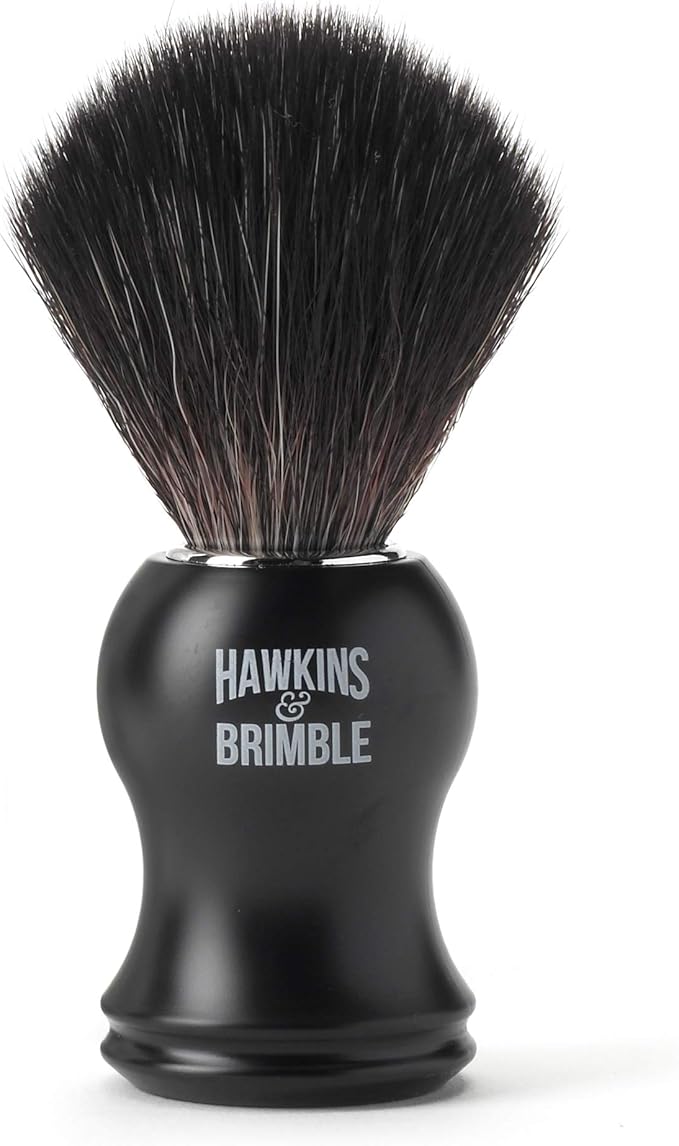 Hawkins & Brimble - Luxury Shaving Brush for Men - For a Richer Lather and Smoother Shave Brush for Mens with Synthetic Soft Bristles and Vegan Friendly - Mens Grooming Synthetic Shaving Brush