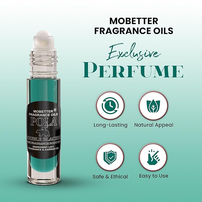MOBETTER FRAGRANCE OILS Pola Double Blacked Cologne Body Oil for Men (10ml Roll On)