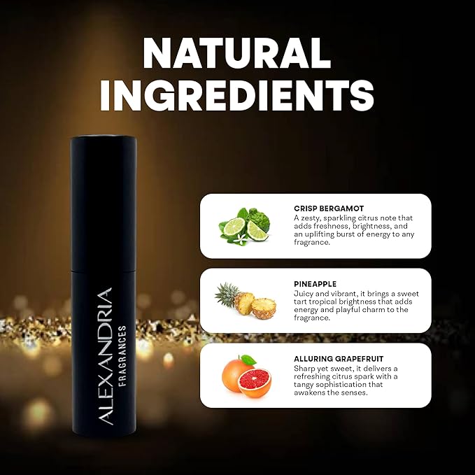Alexandria Fragrances Hacivaz Perfume - Long Lasting Eau de Parfum for Men - Men's Cologne with Bergamot, Pineapple, and Grapefruit - Elegant Woody Citrus Parfum - Perfect for Every Occasion – 10ml