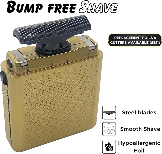 Supreme Trimmer Solo Single Foil Shaver for Pocket | 150 Min Runtime Cordless use, Powerful USB-C Mini Travel Razor for Professional & Home use | STF101