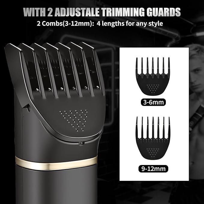 Manscape Body Hair Trimmer for Men, 2-in-1 Pubic Shaver with Ceramic Blade, Replaceable Heads Ball Razors with USB Fast Charging, 90 Minutes Shaving, Ideal Valentine or Birthday Gift