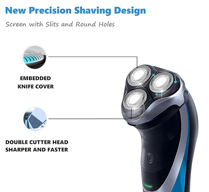 HQ8 Replacement Heads Blade Compatible with Philips Norelco Aquatec Shavers, Razor Cutter Head for HQ8505 PT720 AT815 AT810 AT880, New Upgraded OEM Blades, 3-Pack