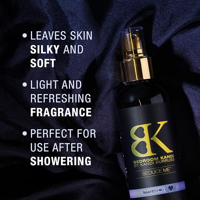 Bedroom Kandi by Kandi Burruss Body Spray | Pheromone Enhanced Moisturizing Spray | Softens Skin After Shower/Bath Non-greasy Body Oil Mist | Heartthrob Scent | Unisex Scent