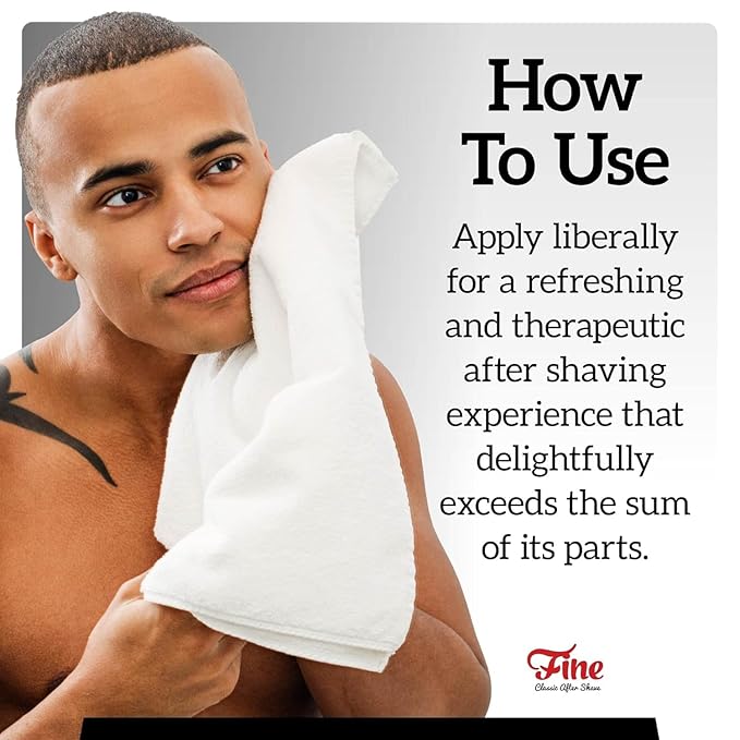 Mr. Fine Men's Aftershave - Platinum Fragrance, Soothing & Toning Post Shave Balm, Calms Razor Burn, Classic Barbershop Feel, Alcohol-Based Formula, Gentle for All Skin Types, 100ml