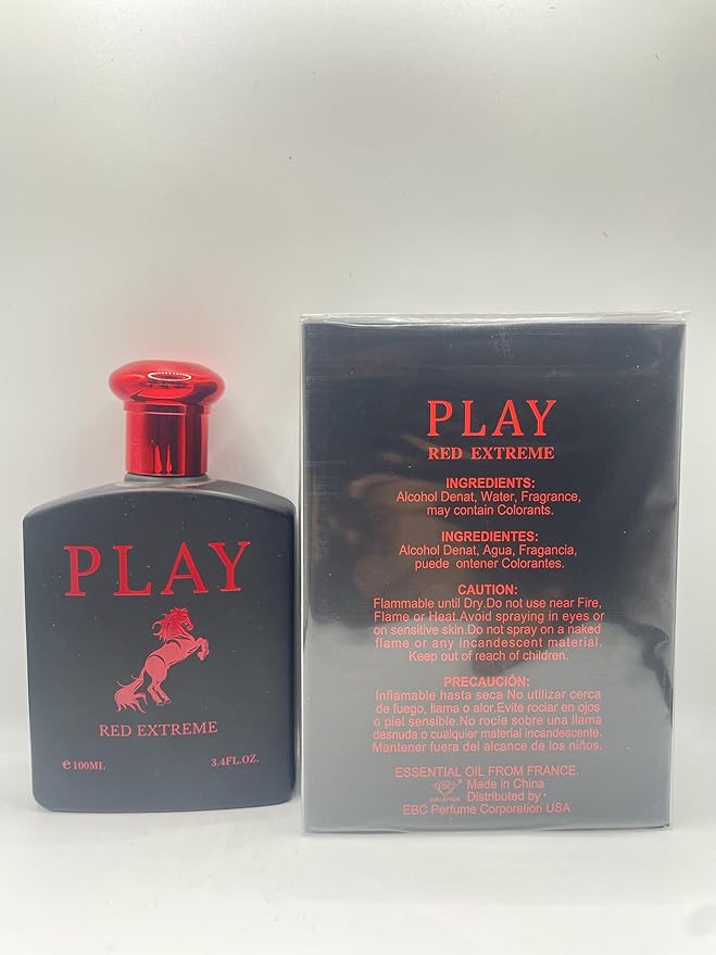 EBC-Collection, Red Extreme Perfume for Men, 3.4oz/100ml