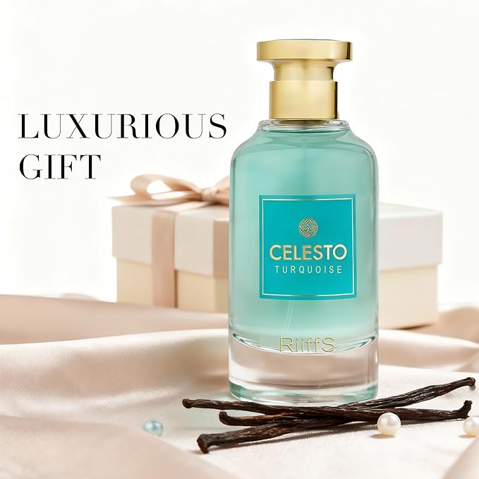 Celesto Turquoise Luxury Cologne for Men - Lavender & Oud Aromatic Elixir-100ml Eau de Parfum - Long Lasting - Versatile Signature - Elite Gift (Celesto Turquoise)