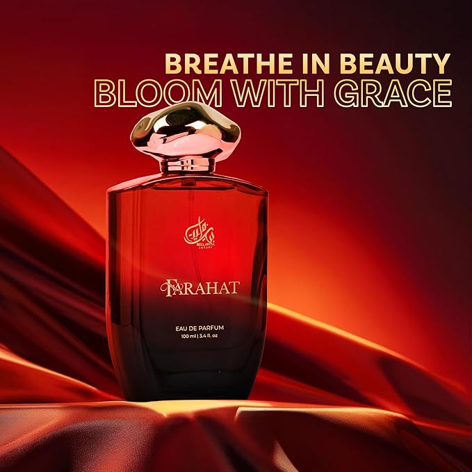 Bella Vita Luxury FARAHAT Unisex Fragrance | EDP Perfume for Men and Women | Amber Top Note | 100 ml pack | 3.4 Fl. Oz. | Woody and Amber notes | Gift for Men and Women | Eau de Parfum