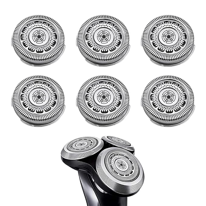 6P SH90 Replacement Heads suitable forSeries 9000 & 8000 Shavers - Compatible with Series 9000 S9311, S9321 & Series 8000 S8950 - Electric Shaver Replacement Head for Men