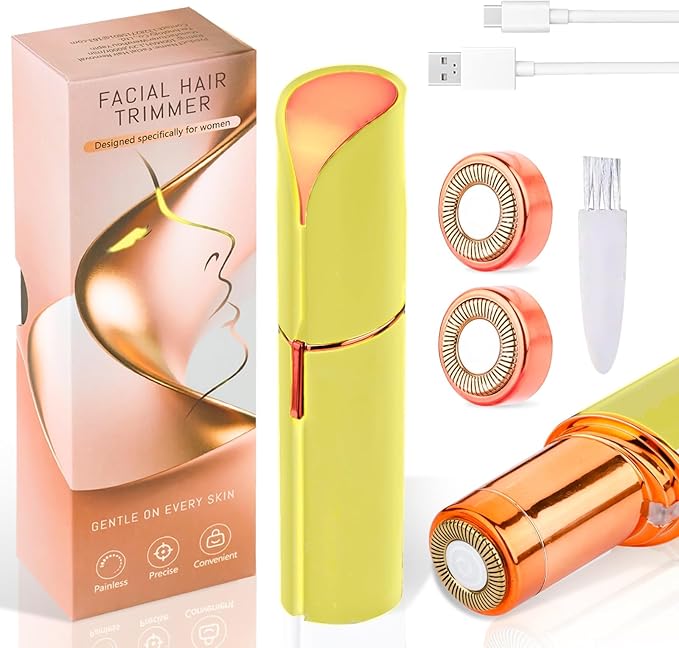 2025 Rechargeable Nose & Ear Hair Trimmer, Dual-Edge Blade Electric Clipper for Women Men, Facial & Eyebrow Hair Removal Tool, Powerful Motor, Painless, Easy to Clean (Purple)