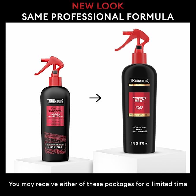 TRESemmé Styling Spray Pack of 6 Protecting Heat for Taming Frizz & Reducing Breakage, with Protection up to 450°, 8 Fl Oz