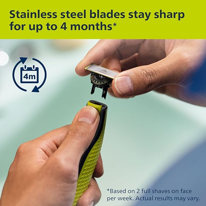 Philips Norelco OneBlade 360 Hybrid Electric Trimmer & Shaver with Replacement Blades, Frustration Free Packaging