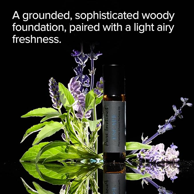 Pure Instinct ESCAPE The Original Pheromone Infused Essential Oil Perfume Cologne - Men's Collection - TSA Ready (Roll On Bottle 0.34 Fl. Oz./10.2mL)
