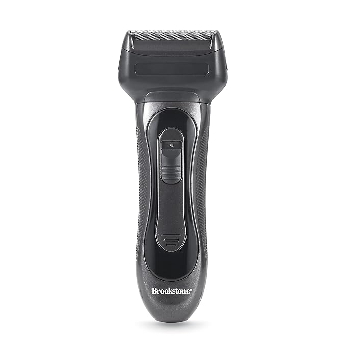 Brookstone - Electric Razor for Men, Foil Shaver, Precision Foil Blades, Comfortable Close Shave, Professional Quality (Black)