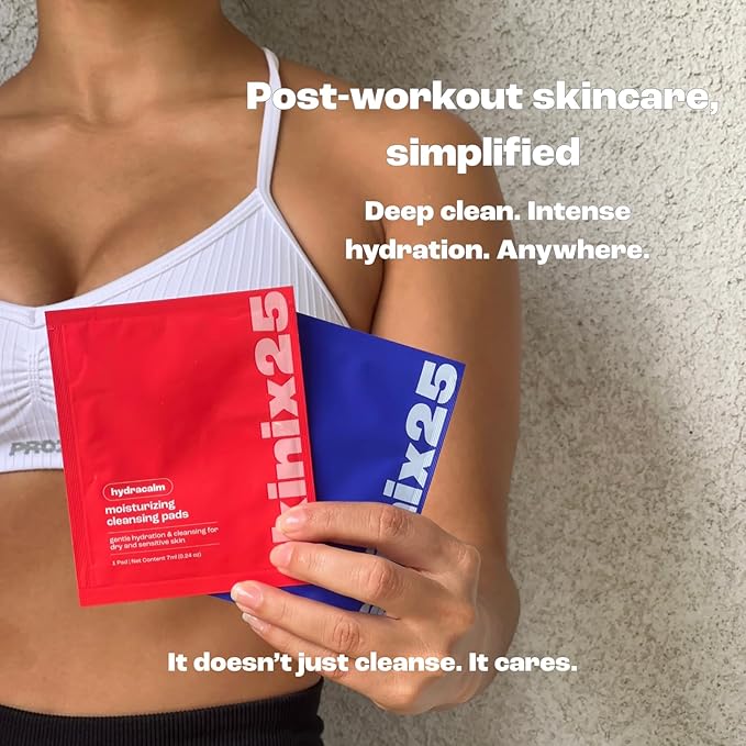 Hydracalm & Aquafresh Facial Cleansing Pads – 20 Individually Wrapped Cotton Wipes | On-the-Go Face Wipes for Travel, Gym & Daily Skincare | Hydrating + Oil-Control Cleansing Pads for All Skin Types