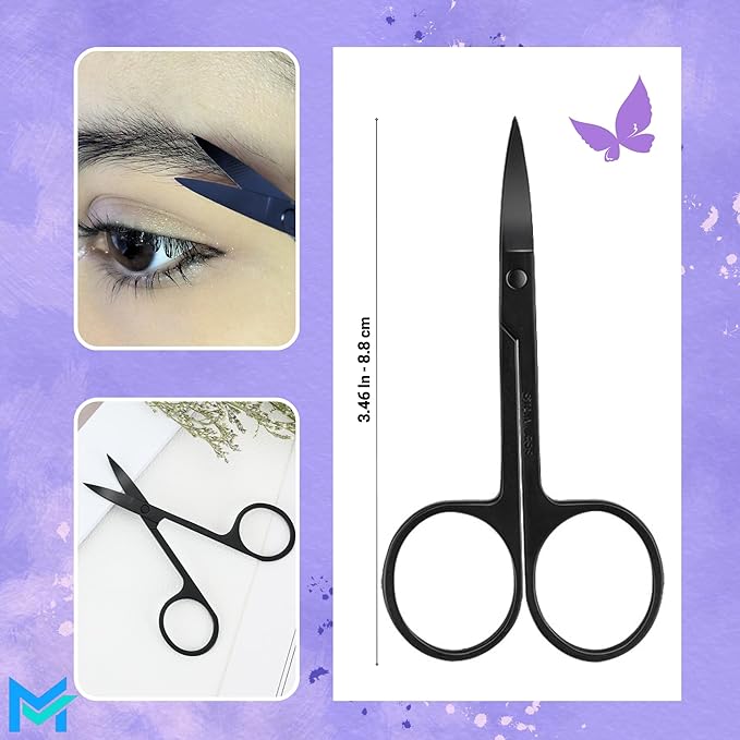 Eyebrow Kit for Women and Men. Eyebrow Grooming Kit Including: Eyebrow Brush, Eyebrow Razor, Eyebrow Comb, Eyebrow Scissors with Comb, Folding Eyebrow Knife, Scissors, Eyebrow Trimmer, Eyelash Comb
