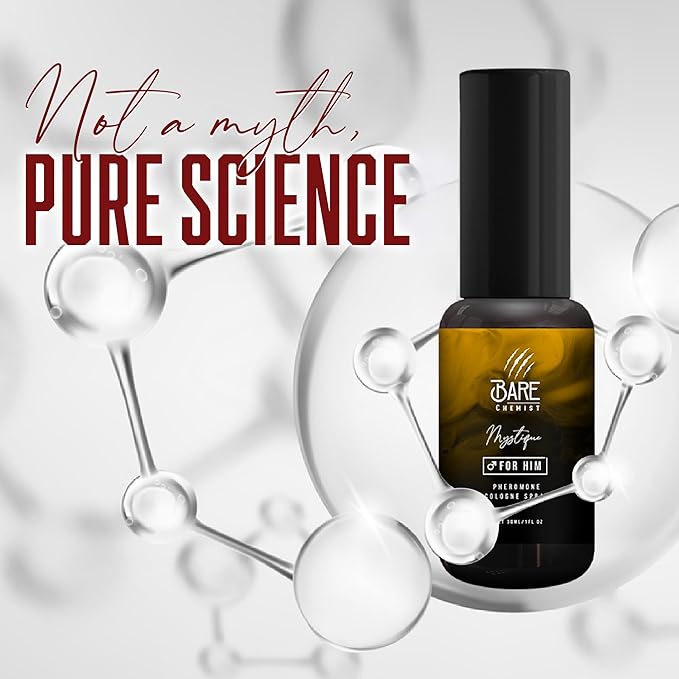 Mystique Pheromone Cologne for Men – Extra Strong Concentrated Formula – Long-Lasting Exotic Scent – 1.01 Fl Oz Spray