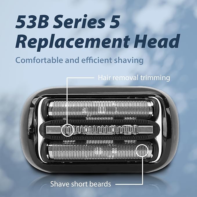 2P Series 5/6 53B Replacement Head Shaver Compatible with Series 5 Shaving Razor Head, Suitable for 5020cs 5018s 5035s 5049cs 5050cs 6020s 6040cs 6075cc.