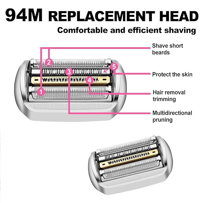 94M Electric Replacement Shaver Head Accessories Series 9 Pro Electric Shaver blade Compatible with Braun series 9 pro 9290cc, 9291cc, 9370cc, 9376cc, 9293s, 9260s, 9295cc, 9385cc and so on