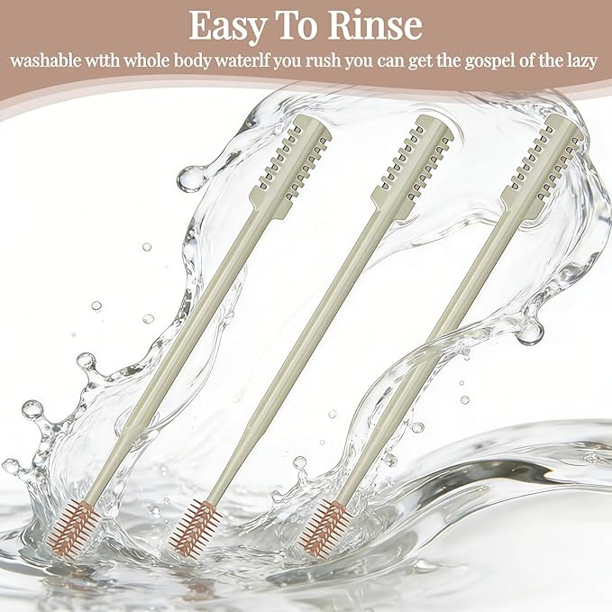 2026 Upgraded 2-in-1 Nasal Hair Cutter, 360° Rotating Double-Sided Blade, Washable Portable Grooming Tool for Men & Women, Travel Essential, 3Pack (Beige)