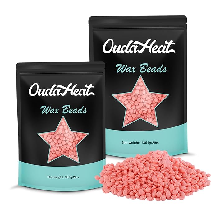 5lb Hard Wax Beads Bulk, Professional Waxing Bead Sensitive Skin, Scented Stripless Wax beans for Brazilian, Bikini, Body, Face, Legs, Back, Coarse Hair Removal, Salons Supplier Wax Bead Refill