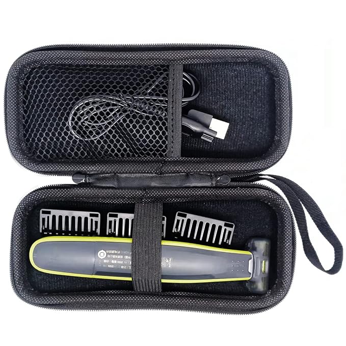 LinMei Hard Storage Travel Case Compatible for Micro Touch Solo Full Body Trimmer and Shaver - Sturdy and Protective (Case & 2 Brush Only)