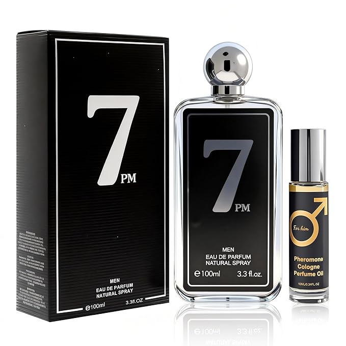7PM Eau de Parfum for Men, Vibrant Fruity & Fresh Masculine Fragrance Spray, Long Lasting Cologne, 3.3 Fl Oz&Pheromone Parfum