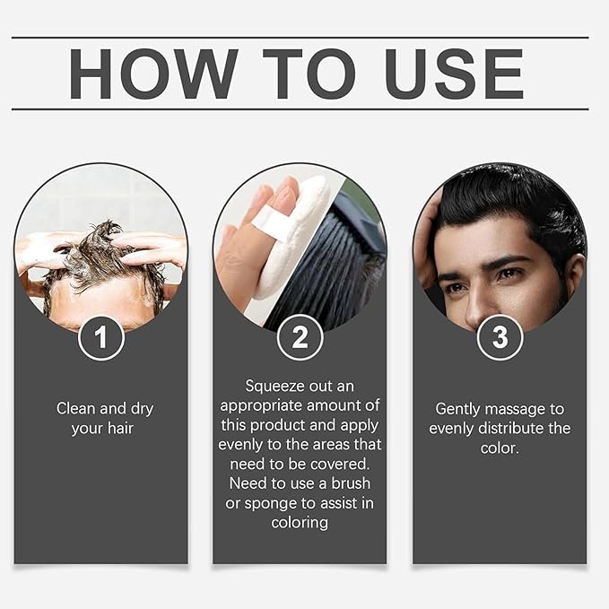 Hair Concealer, Sweat-proof Hair Filling Cream for Men and Women, Hairline Powder for Thinning Hair, Root Cover Up Spray for Instant Hair Shading (3Pcs)