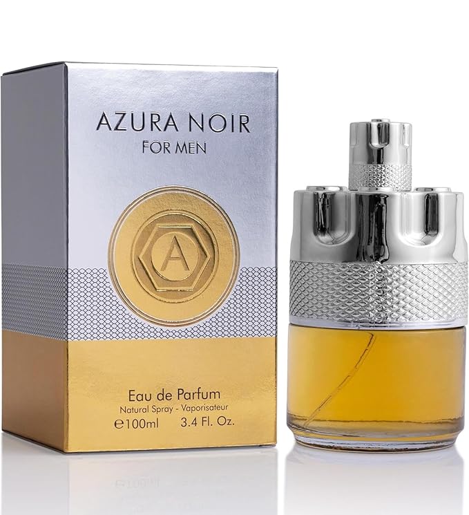 Azura Noir for Men Eau De Parfum - Woody Spicy Fragrance - Long-Lasting Cologne Choice For Daily Wear - Top Notes of Lemon, Nigerien Ginger, Refreshing Mint & Lavender - Elegant 100ml Bottle