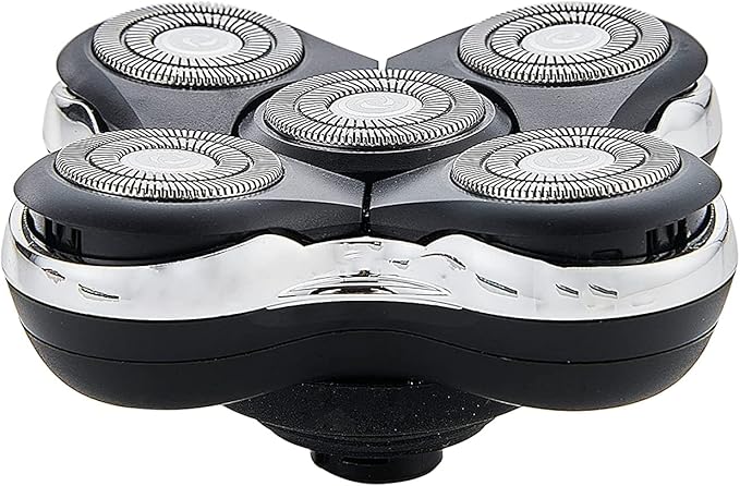 Upgraded Magnetic 5 Blade Replacement Head for Skull Shaver Pitbull Gold PRO & Palm Shavers – Floating Flex Heads, Wet/Dry Washable, Smooth Bald Head Shave (2 Pack)