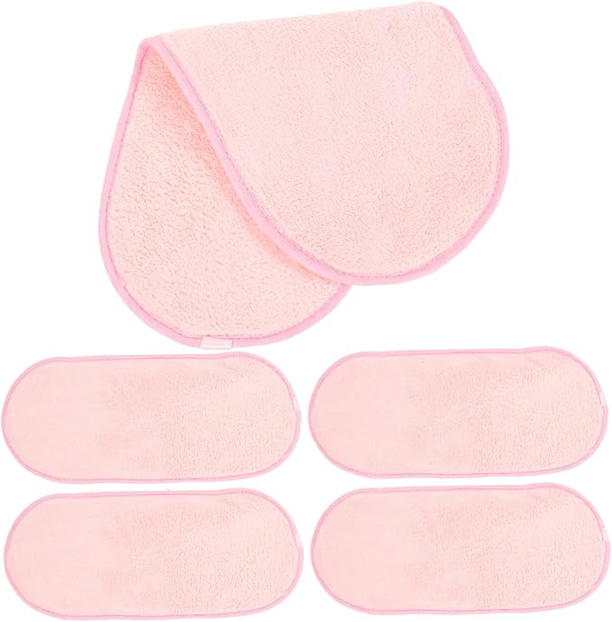 GALPADA 25pcs Portable Face Towels Soft Makeup Remover Cloths for Camping and Travel Highly Absorbent Coral Fleece Facial Washcloths for Lightweight