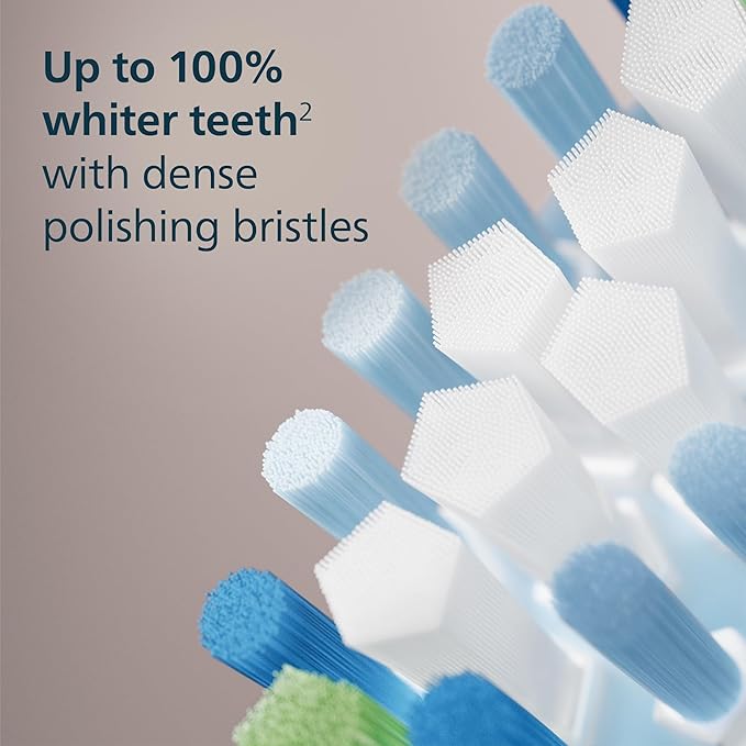 Philips Sonicare C3 Two-in-One - Genuine Replacement Electric Toothbrush Heads, Black, 2 Pack, HX9042/95