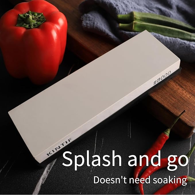 Whetstone Knife Sharpening Stone #8000 Extra Fine Grit Cuts fast Splash and go No need to soak,Polishing Stone Ultra Fine Whetstone