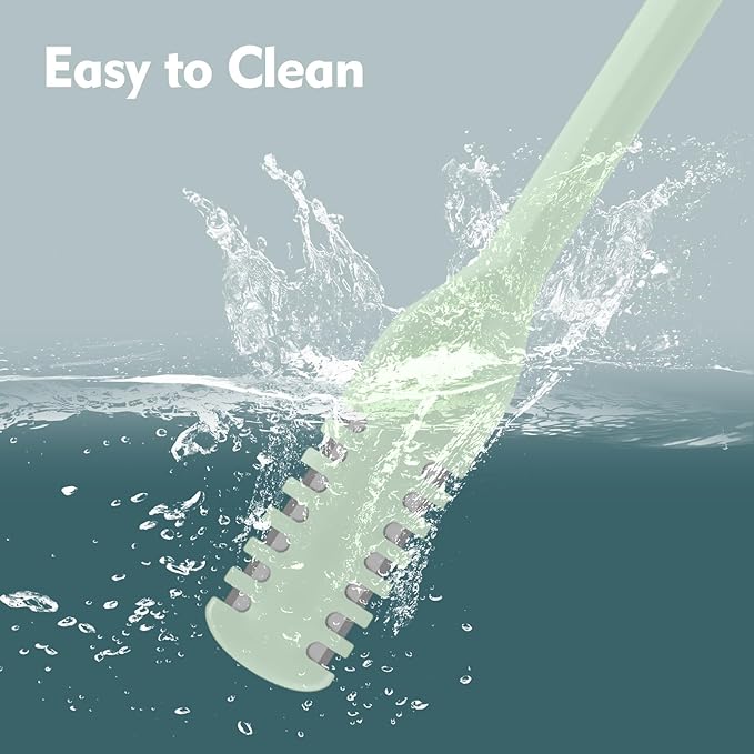 5Pcs 2-in-1 Nasal Hair Cutter, Double Sided Nose Hair Cutter, Portable 360° Rotating Manual Nose Hair Trimmer for Men and Women, Mint Green