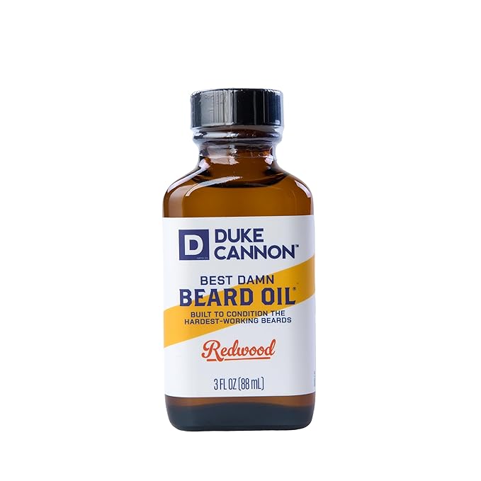 Duke Cannon Best Beard Oil – 3 oz – Softens & Tames Unruly Beards, Reduces Frizz, Cedar Scent, Long-Lasting Natural Ingredients for Daily Grooming