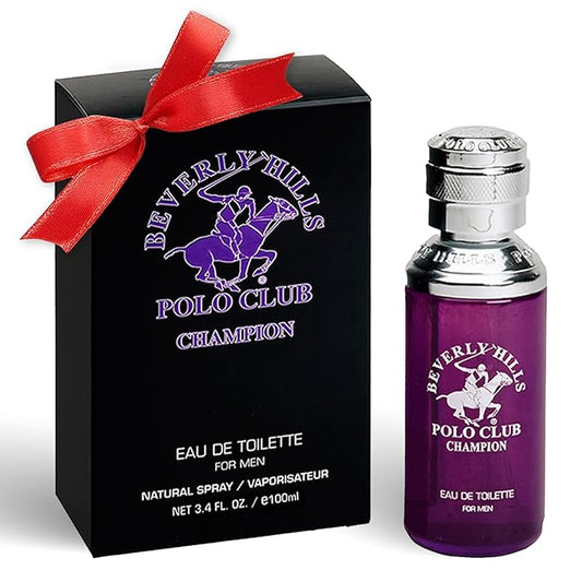 Beverly Hills Polo Club CHAMPION - Cologne for Men with Notes of Vanilla, Lily, Oakmoss & Patchouli - Sweet Floral Sexy Fragrance Scent - Eau De Toilette Spray 3.40fl.oz / 100ml