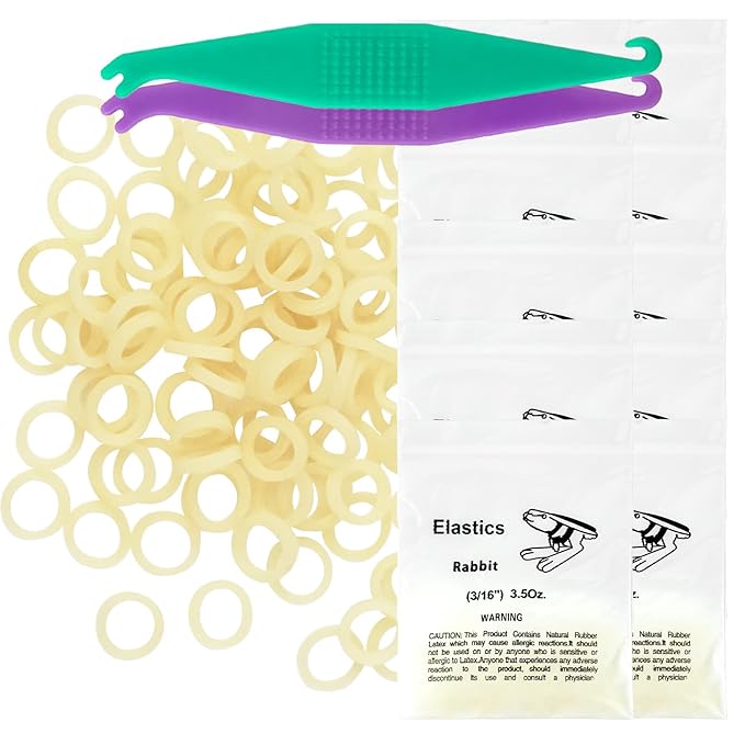 Orthodontic Rubber Bands for Braces 3/16'' Light 3.5 oz, 1000 Pcs Dental Intraoral Elastic Bands