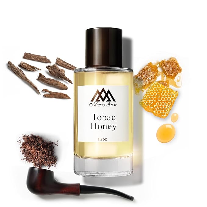 Monac Tobac Honey Inspired by Tobacco Honey, Eau De Parfum, 1.7oz/50ml, Unisex, Long Lasting Fragrance, Luxury Made Affordable